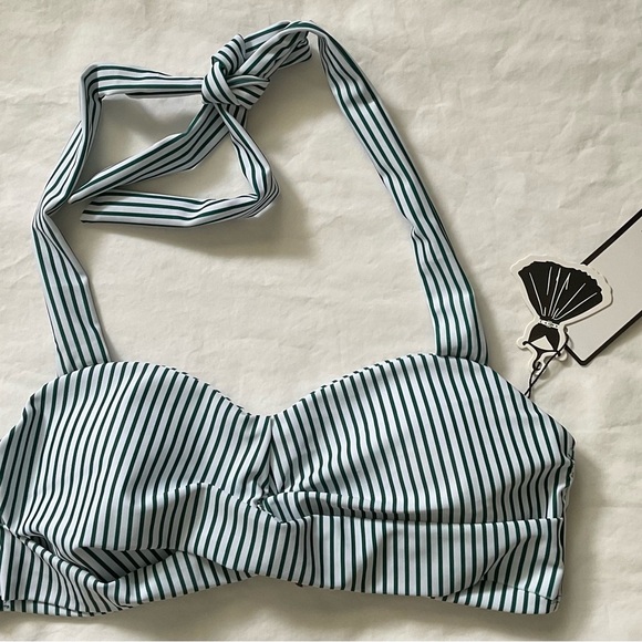 Green and White Striped top - Picture 2 of 4